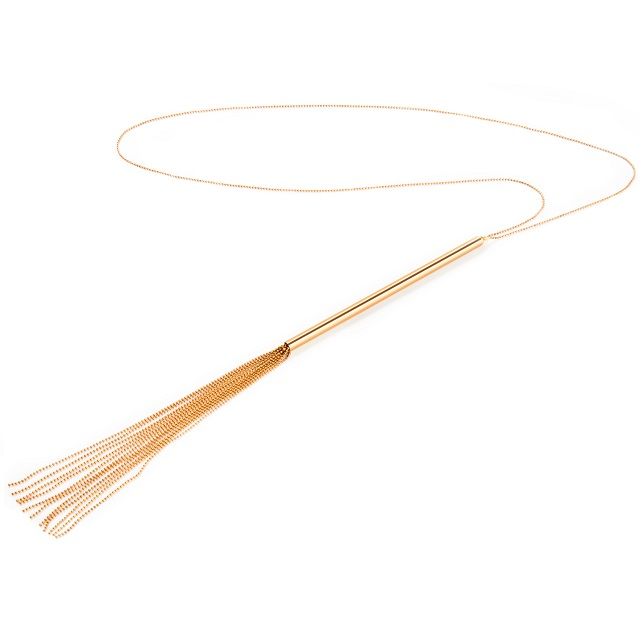 Collana in metallo con frusta, gioielli BIJOUX MAGNIFIQUE, dettagli eleganti e design raffinato.