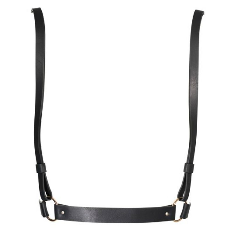 Collare e pettorina nera Bijoux Indiscrets Maze, accessori di gioielleria erotica in stile elegante e seducente.