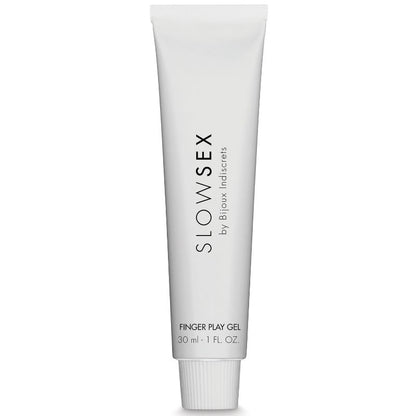 Gel da massaggio BIJOUX SLOW SEX con dita, bottiglia da 30 ml, crema per massaggi intimi, morbida e idratante.