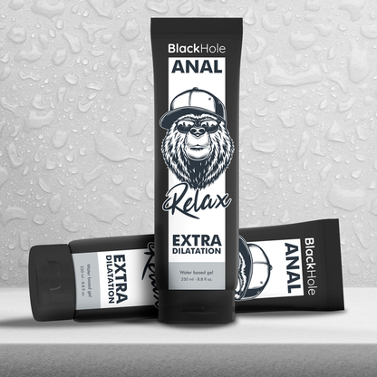 Gel a base d'acqua Black Hole per dilatazione anale, 250 ml, con formula idratante e delicata, ideale per uso anale.