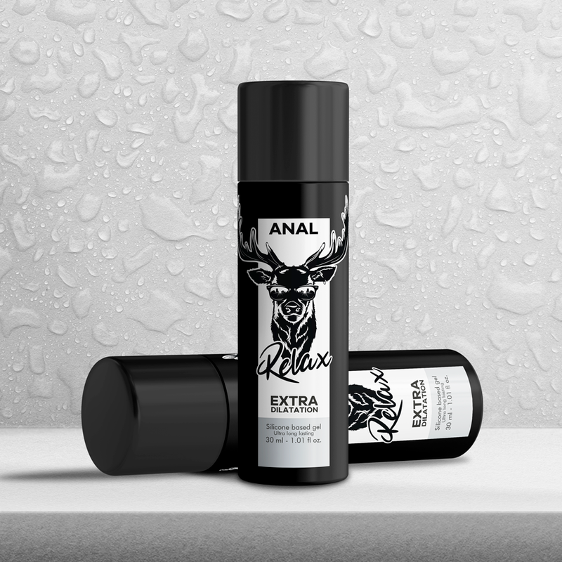 Gel di dilatazione anale BLACK HOLE in silicone, flacone da 30 ml, mostra il packaging e il prodotto in primo piano