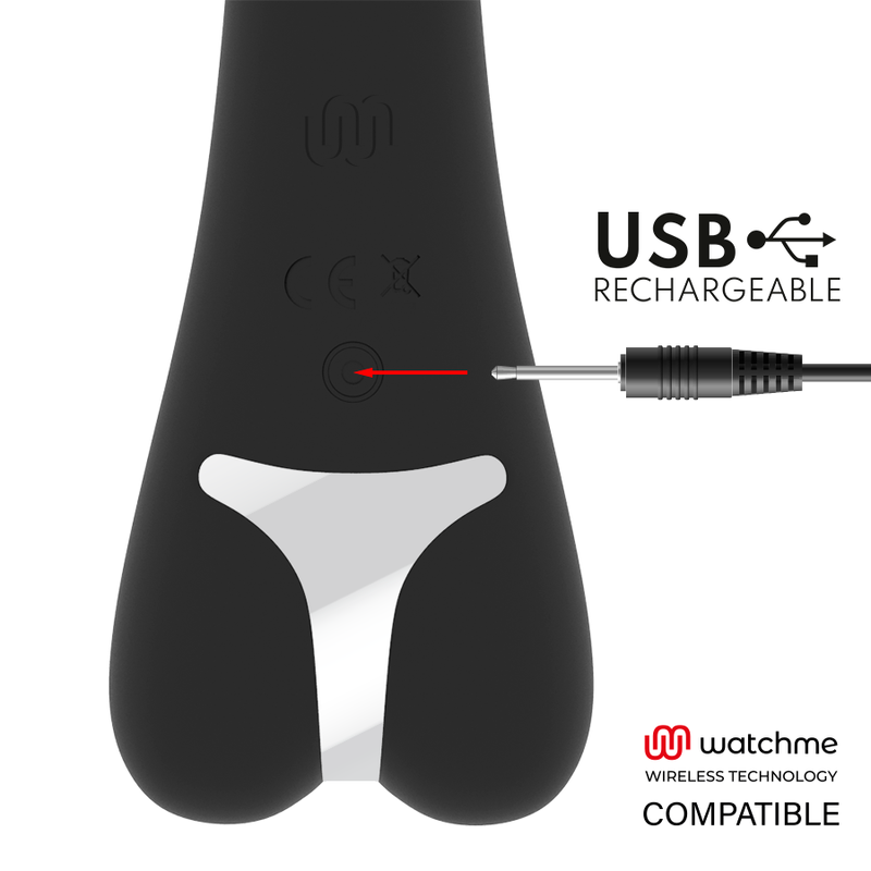 Orologio vibratore BRILLY GLAM Ryan con tecnologia wireless, display digitale e cinturino in silicone nero.