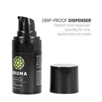 Balsamo intensificante BRUMA gusto anguria in bottiglia da 15 ml, ideale per migliorare il sapore e la freschezza.