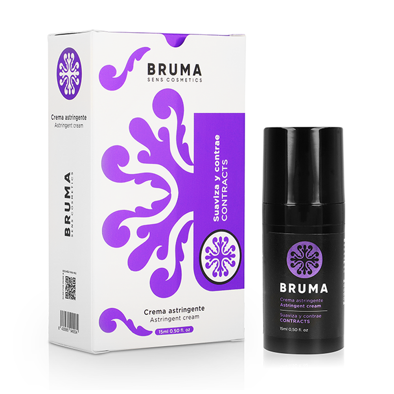 Crema astringente ultra scorrevole BRUMA in tubo da 15 ml, con texture liscia e trasparente, ideale per la cura della pelle.
