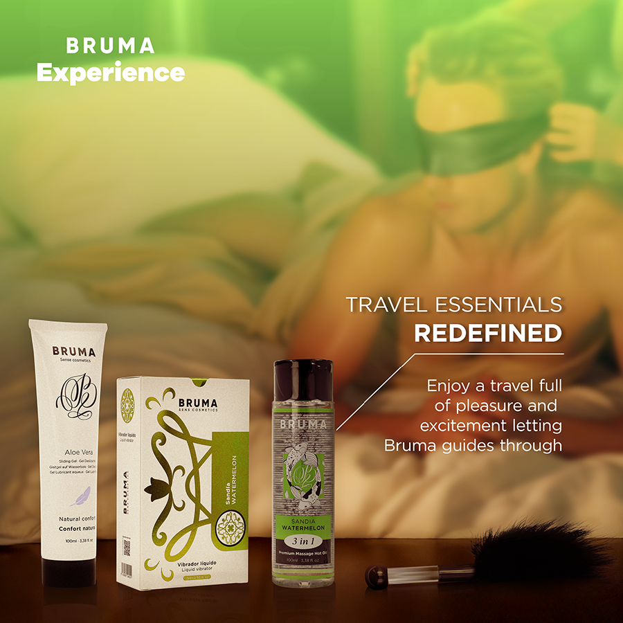 Kit BRUMA XPERIENCE Dolce Tentazione Anguria con stimolatore vibrante, design elegante e dettagli realistici per piacere intenso.