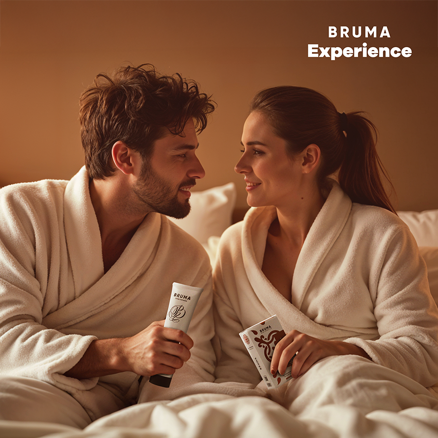 Kit tentazione dolce americana BRUMA XPERIENCE con potenziatore di orgasmo, immagini del set completo e dettagli del prodotto