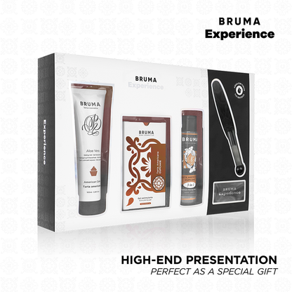 Kit tentazione Dolce Americana BRUMA XPERIENCE con potenziatore di orgasmo, set di prodotti per il piacere e il benessere.