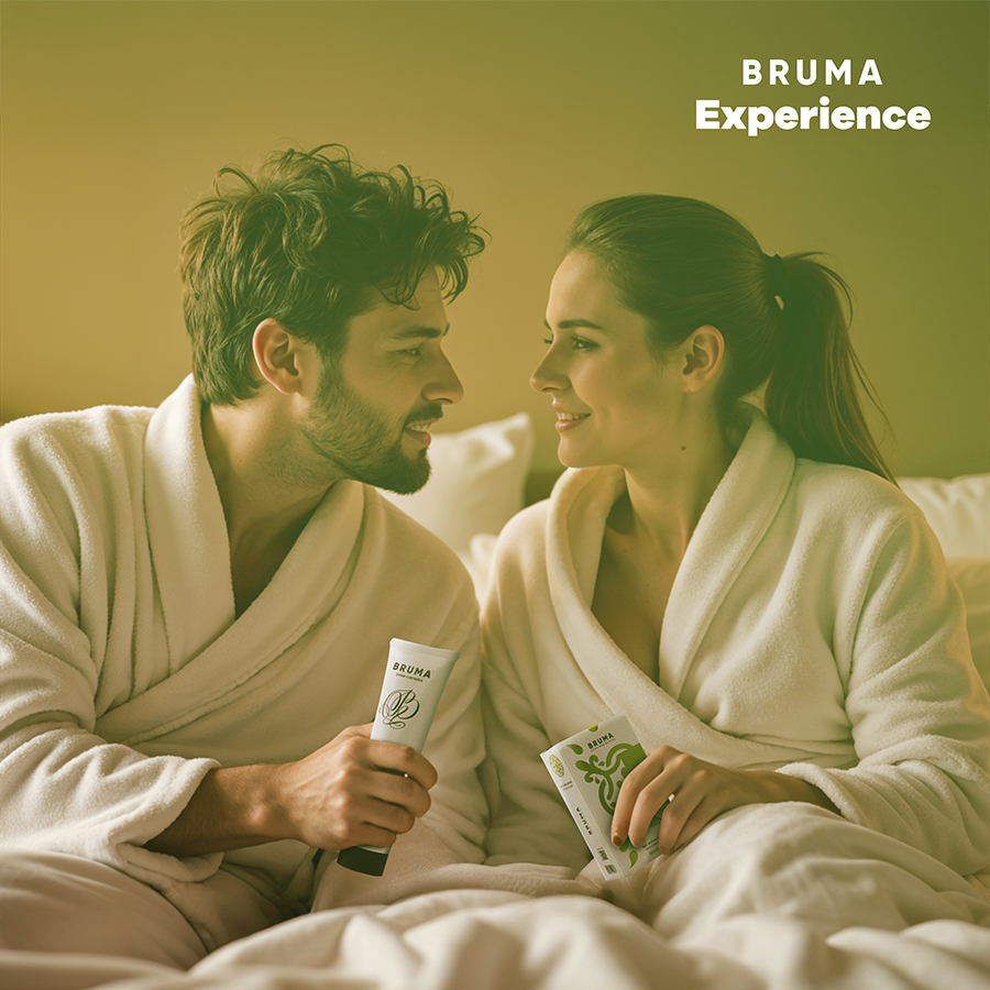 Kit tentazione dolce anguria BRUMA XPERIENCE con potenziatore di orgasmo, include prodotti per il benessere intimo.