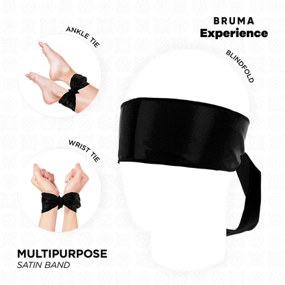 Kit tentazione vibro-orgasmica Bruma Xperience con frutta dolce fragola, include dispositivi e accessori per il piacere.