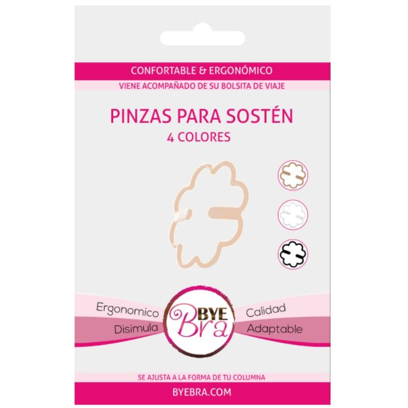 Clip per reggiseno BYE-BRA, accessorio invisibile per reggiseoni, in nero, facile da applicare e rimuovere.