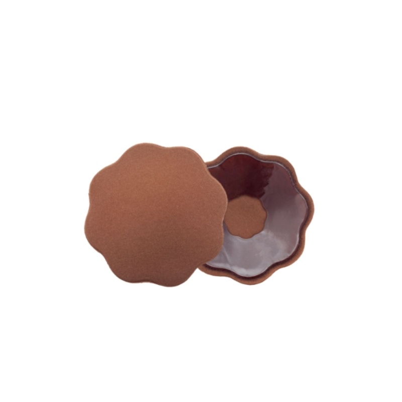 Coppette per capezzetti riutilizzabili BYE-BRA, 2 pezzi, marrone, morbide e confortevoli, accessori per lingerie.