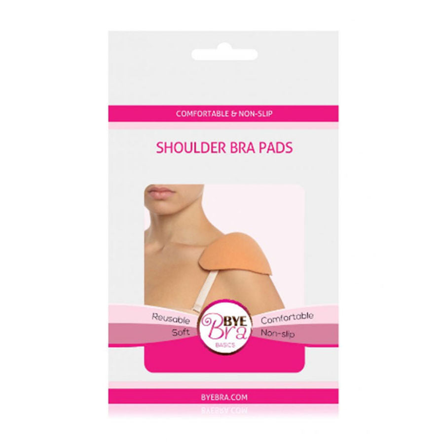 Protezioni spalla BYE-BRA beige, supporto e accessori per comfort e protezione, mostrati in primo piano.