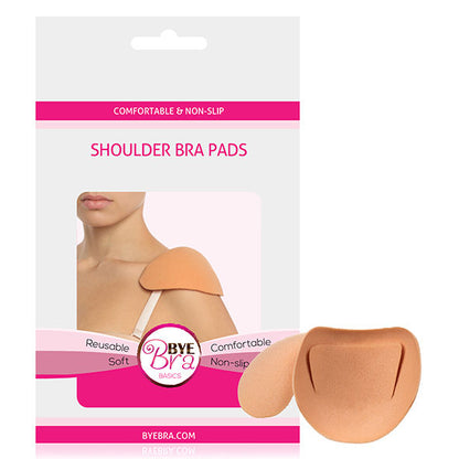Protezioni spalla beige BYE BRA, supporti morbidi e comodi per il comfort e la protezione delle spalle.