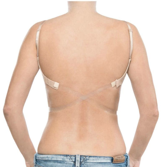 Riduttore spalline posteriori trasparente BYE BRA, accessori per sostegno e comfort, visibile in primo piano.