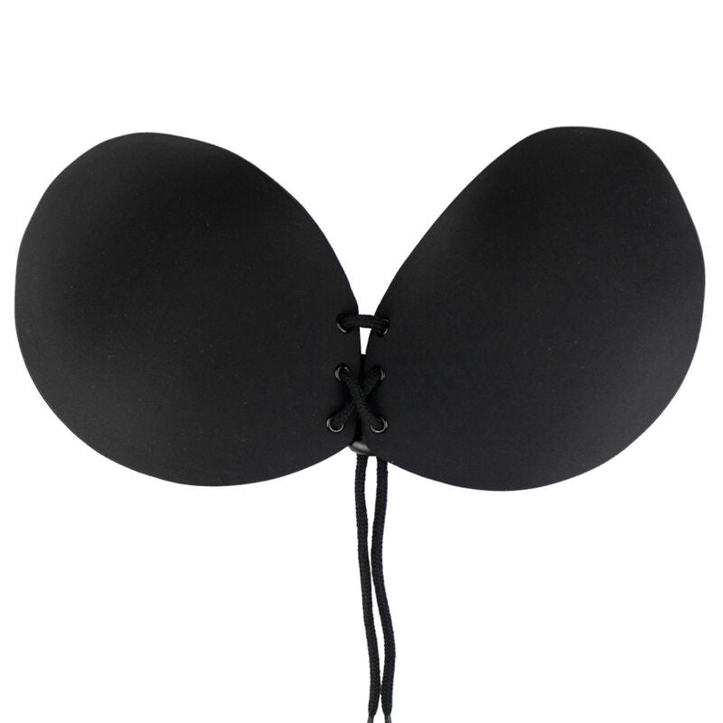 Reggiseno adesivo BYE BRA, nero, con coppa a, design intrecciato, senza spalline, perfetto per look senza sostegno visibile