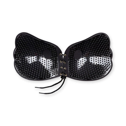 Reggiseno push-up nero BYE-BRA Lace-It con coppa A, dettagli in pizzo e design elegante, visibile in primo piano.