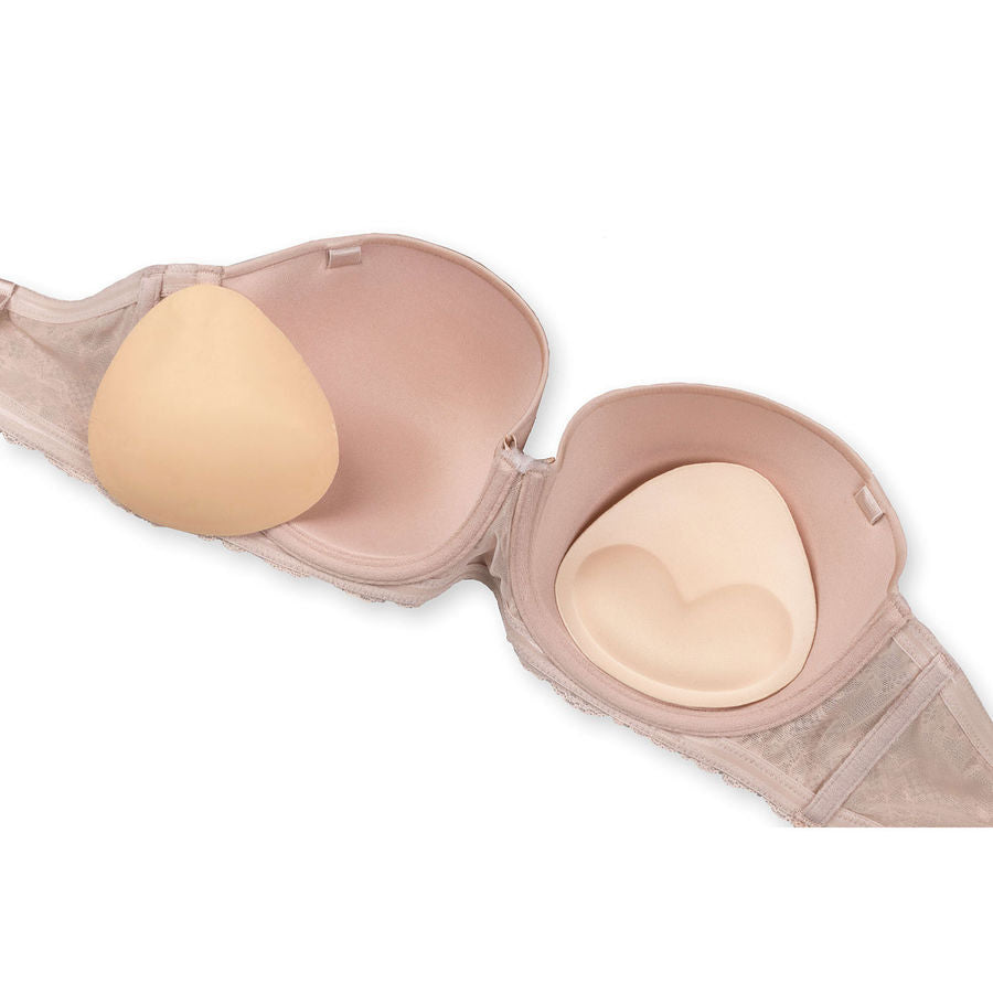 Cuscinetti push-up beige BYE BRA - PULL UPS, morbidi e imbottiti per migliorare la forma del décolleté.