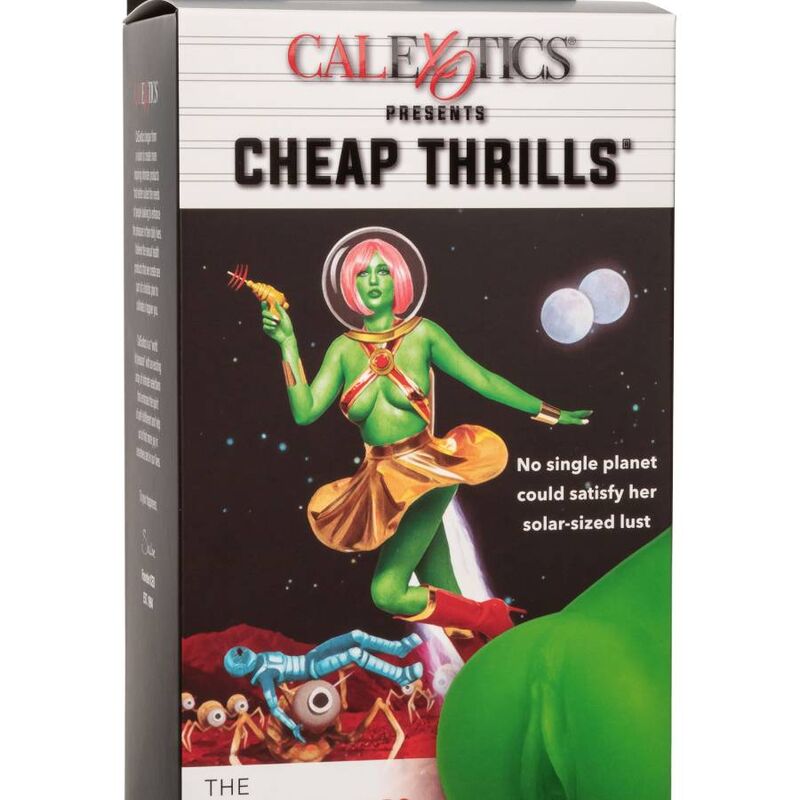Calexotics: scatola con il packaging del prodotto "A Buon Mercato Emozona La Regina Marte" con dettagli e logo visibili.