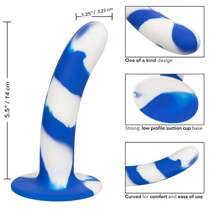 Dildo flessibile CALEXOTICS Admiral Swirl con superficie ondulata e dettagli a spirale, materiale morbido e realistico.