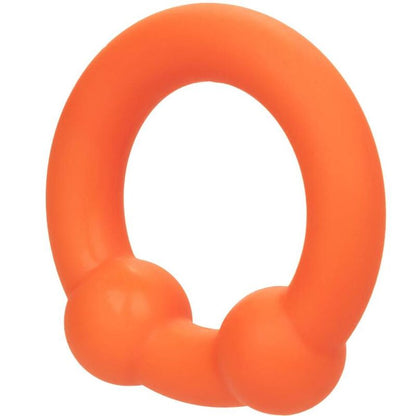 Anello CALEXOTICS Alpha Dual Ball arancione in metallo con dettagli rotondi, vista frontale su sfondo neutro.
