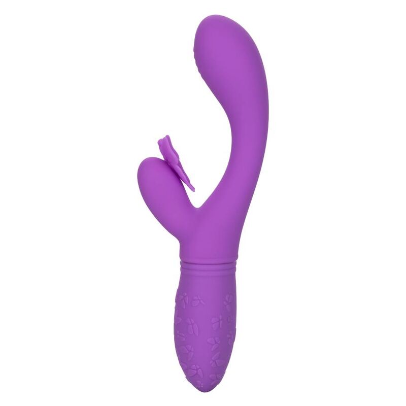 Calexotics Bacio Farfalla Flutter viola, giocattolo erotico con design a farfalla e vibrazione, in silicone morbido e color viola.
