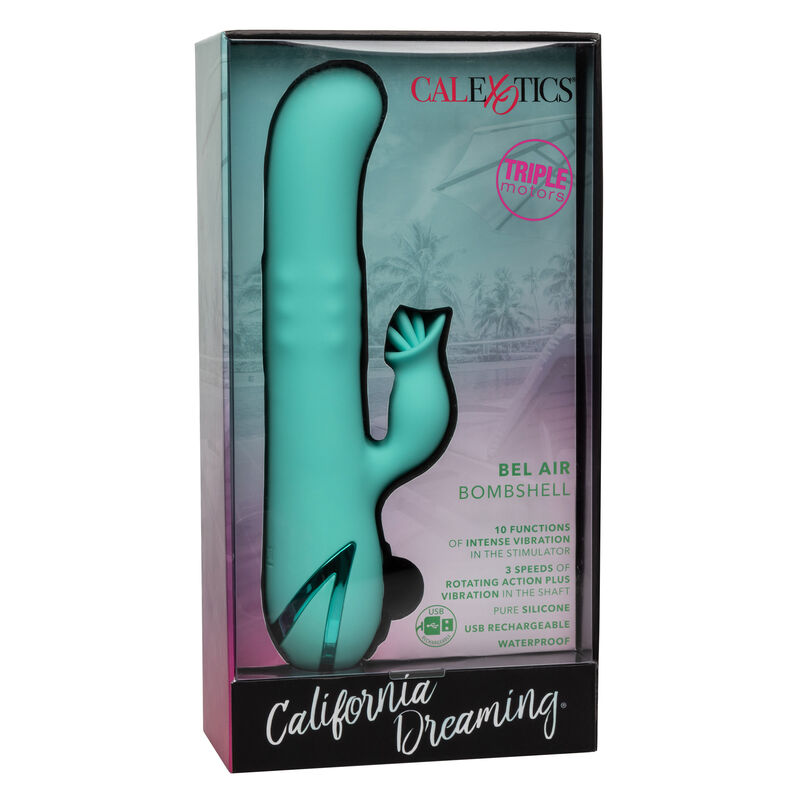 Calexotics Bel Air Bombshell Verde Chiaro, sex toy vibratore con design elegante e colore verde chiaro.