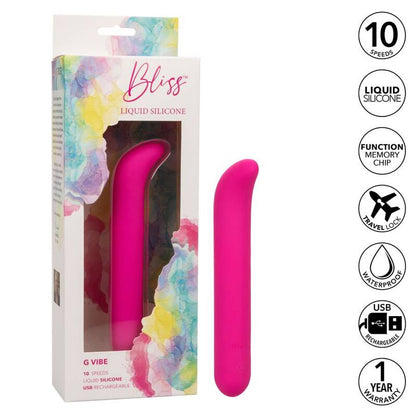 Vibe rosa CALEXOTICS Bliss G Vibe, elegante giocattolo sessuale per stimolazione, con design ergonomico e dettagli morbidi.