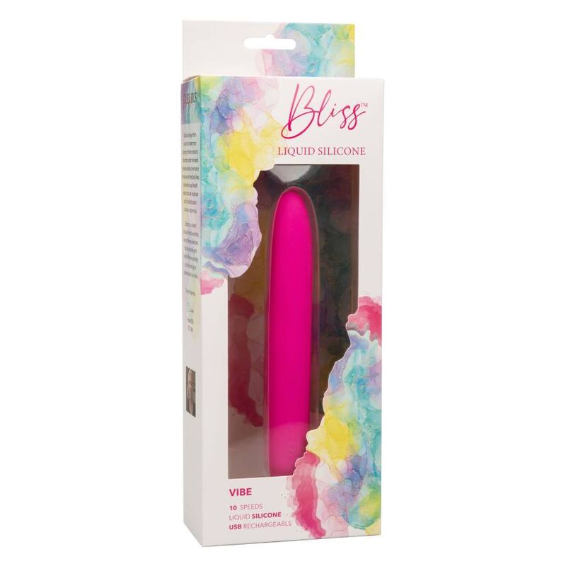 Calexotics Bliss Vibe Rosa, vibratore rosa con design ergonomico e texture morbida, ideale per stimolazione personale.