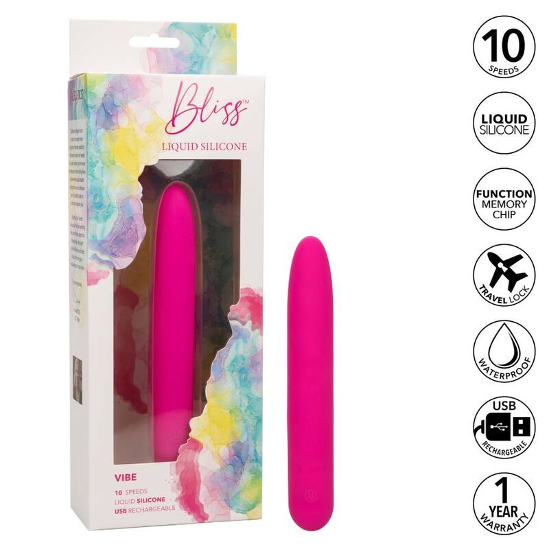Calexotics Bliss Vibe Rosa, sex toy rosa con design elegante, ideale per stimolazione e piacere personale.