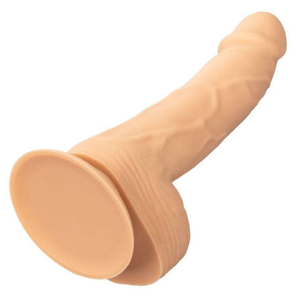 Borchie in silicone da 15,24 cm di CALEXOTICS, con finitura in pelle, mostrata sulla superficie.