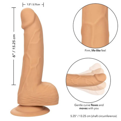 Borchie in silicone da 15,24 cm di CALEXOTICS con superficie in pelle, adatte per decorazioni e progetti creativi.
