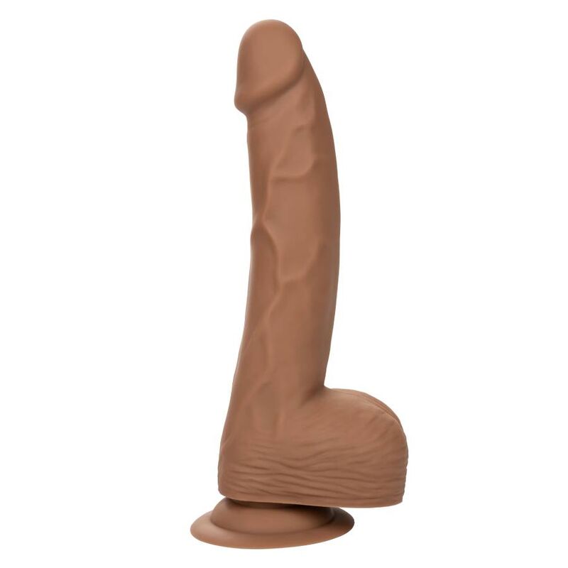 Calexotics borchie in silicone marroni da 20.32 cm, design rotondo e morbido per uso personale.