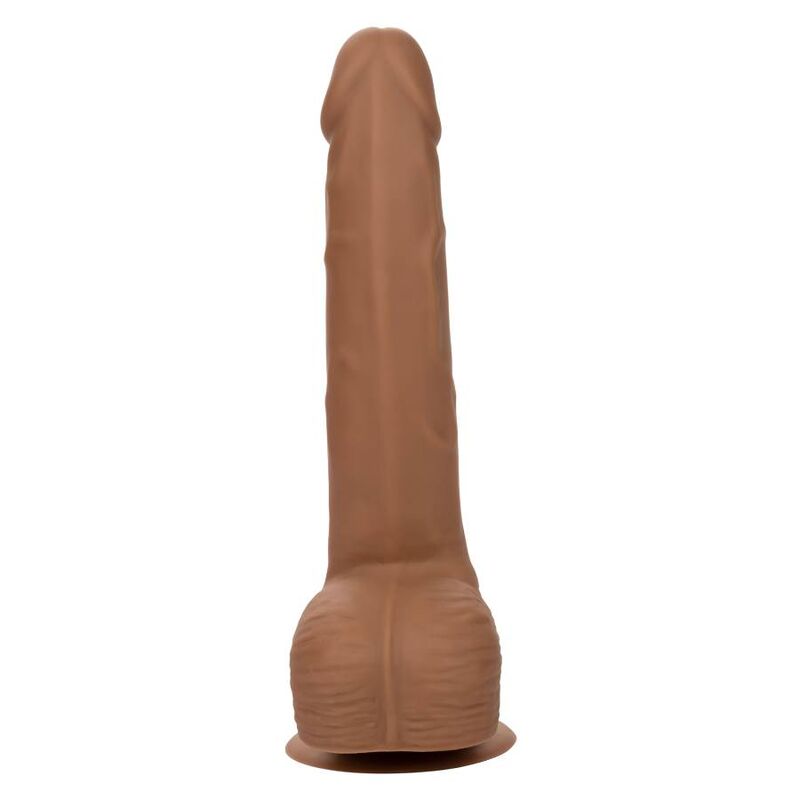 Borchie in silicone marrone CALEXOTICS di 20,32 cm, dettagli e superficie liscia visibili in immagine.