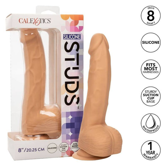 Calexotics borchie in silicone da 20,32 cm su pelle, dettagli visibili, stile audace e materiale morbido, per accessori di moda alternativa.