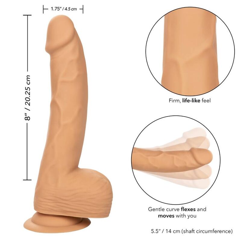 Borchie in silicone CALEXOTICS da 20,32 cm con finitura in pelle, decorativo e resistente per arredamento.