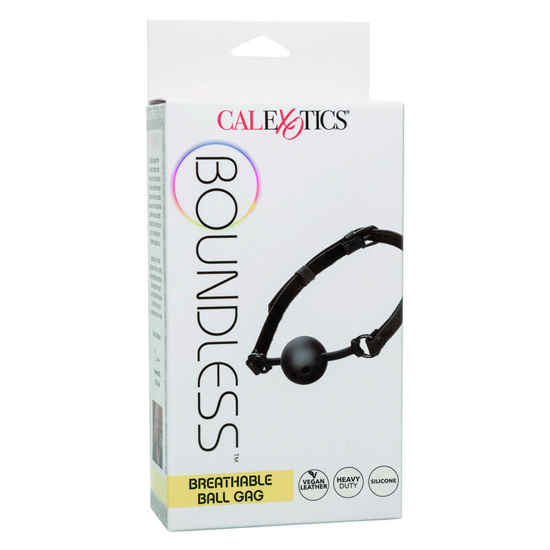Gabbia per bocca CALEXOTICS Boundless Ball Gag traspirante con cinturino regolabile e imbottitura in silicone.