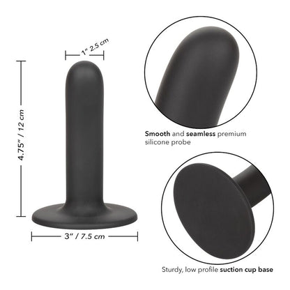 Dildo CALEXOTICS Boundless di 12 cm, compatibile con limbracatura, con superficie liscia, visibile in immagine.