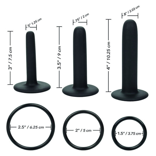 Kit di pegging in silicone CALEXOTICS Boundless, set di accessori per giochi di ruolo e piacere intimo.