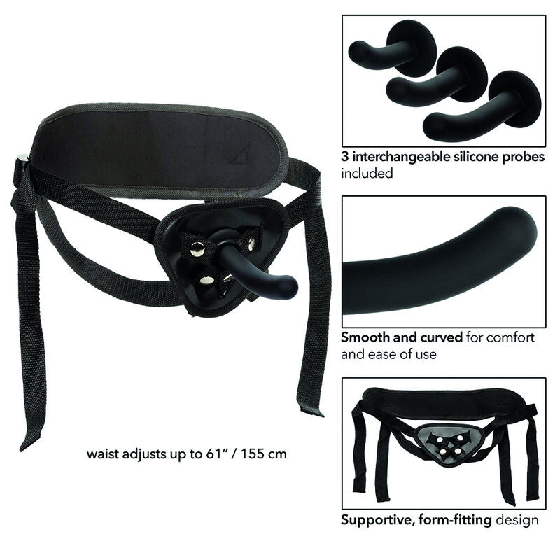Set di pegging in silicone CALEXOTICS Boundless Kit per curve, con accessori ergonomici e design discreto.