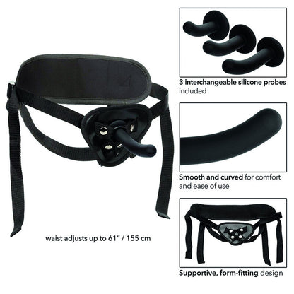 Set di pegging in silicone CALEXOTICS Boundless Kit per curve, con accessori ergonomici e design discreto.