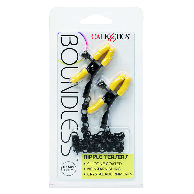 Calexotics Boundless Teaser del Capezzolo, giocattolo erotico con design avvolgente e stimolante, mostra dettagli della superficie in silicone nero