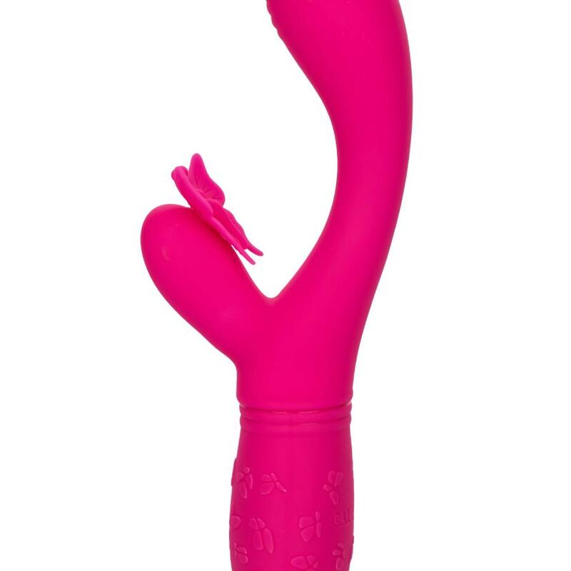 Calexotics Butterfly Kiss Flutter rosa, giocattolo erotico con design a farfalla e morbide finiture rosa.