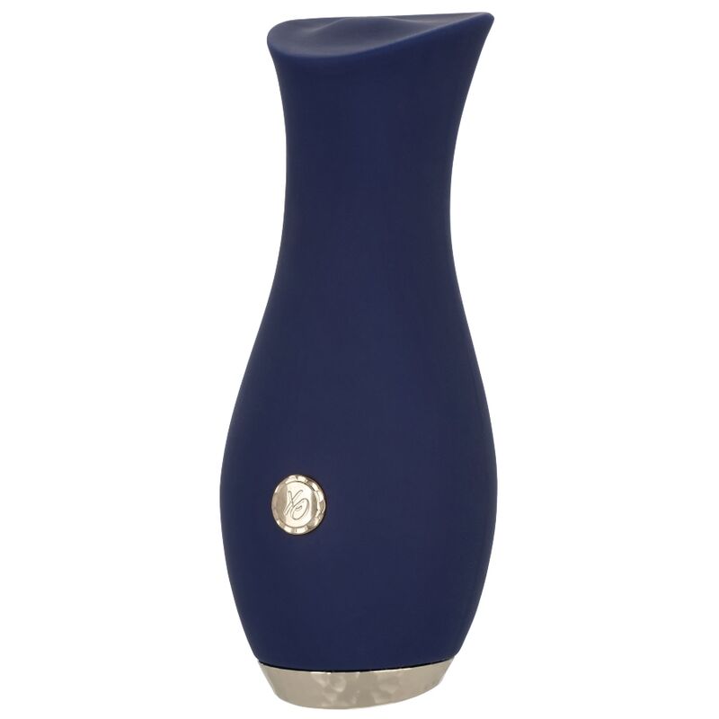 Massaggiatore Chic Tulip di Calexotics, dispositivo vibrante blu con design elegante per il relax e il benessere.
