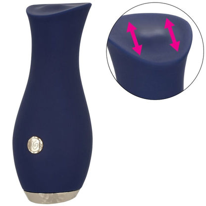 Massaggiatore a forma di tulipano blu CALEXOTICS CHIC Tulip, dispositivo di stimolazione e relax.