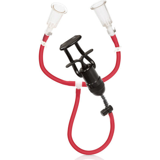 Succhietto per capezzoli CALEXOTICS Colt Muscle Nipple Sucker in nero, con design ergonomico e dettagli curvi.