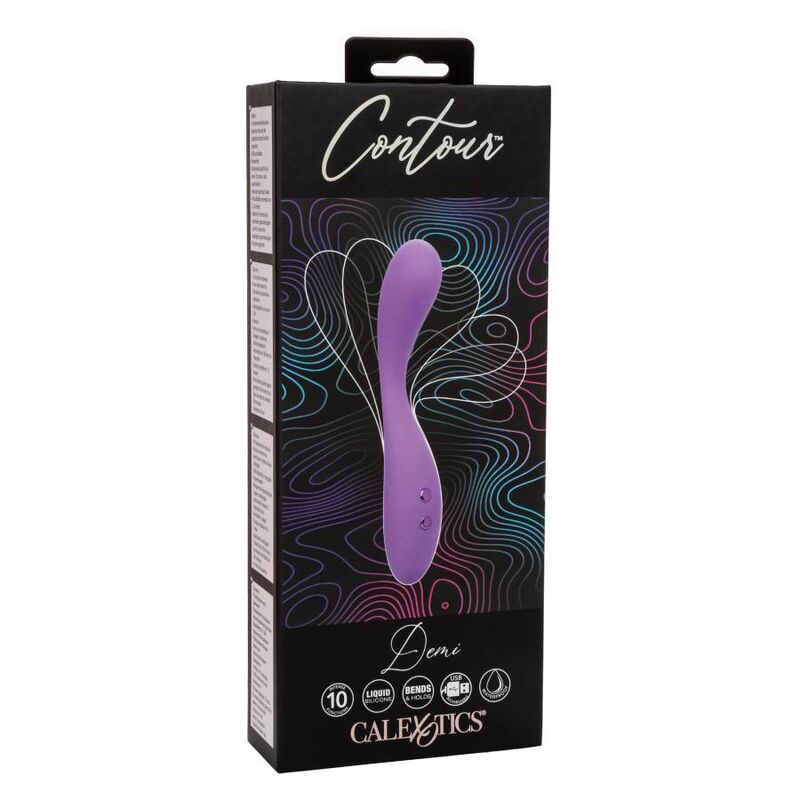 Calegostics contour demi viola con dettagli eleganti, visibile in primo piano su sfondo neutro.