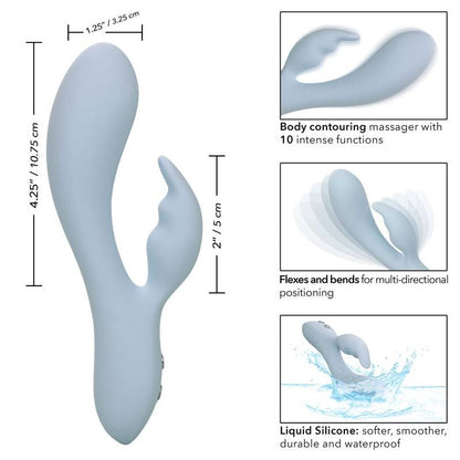 Calexotics contour Kali blu, set di giocattoli erotici con design ergonomico e dettagli in blu, ideale per il piacere personale.