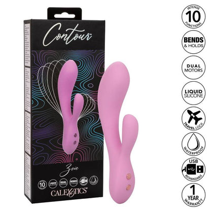 Contorno Zoe Rosa di Calexotics, giocattolo erotico rosa con design ergonomico e dettagli curvi per stimolazione.