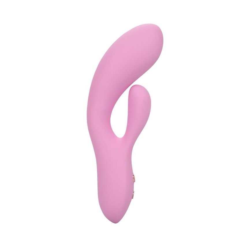 Contorno Zoie Rosa di Calexotics, vibratore in silicone rosa con design ergonomico e dettagli eleganti.
