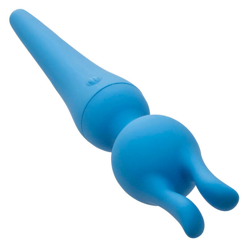 Vibratore wand CALEXOTICS Couture Kit con 10 modalità di vibrazione, colore blu, design elegante.